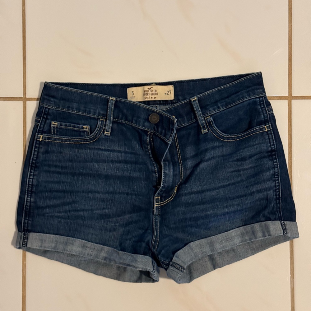 Hollister Dark Blue Denim Shorts